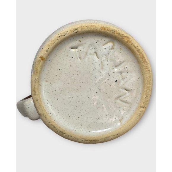 Vintage Stone Ware 3 Toned Brown Cream Pottery Glazed Small Pitcher/Creamer 4” - Picture 6 of 6